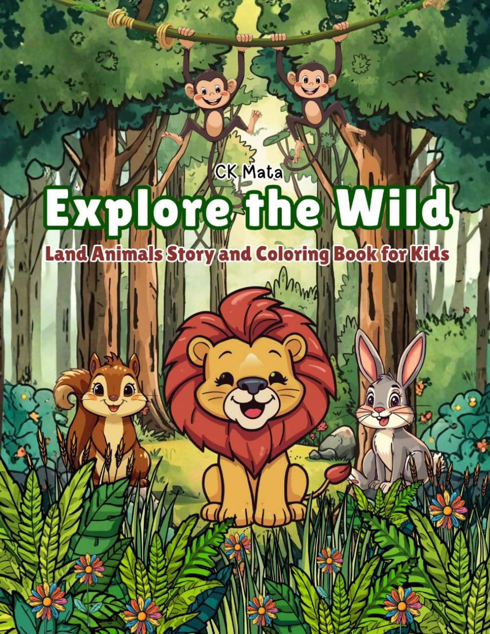 Explore the Wild: Fun and Engaging Land Animals Colored Cartoon Story with Matching Coloring Pages for Kids