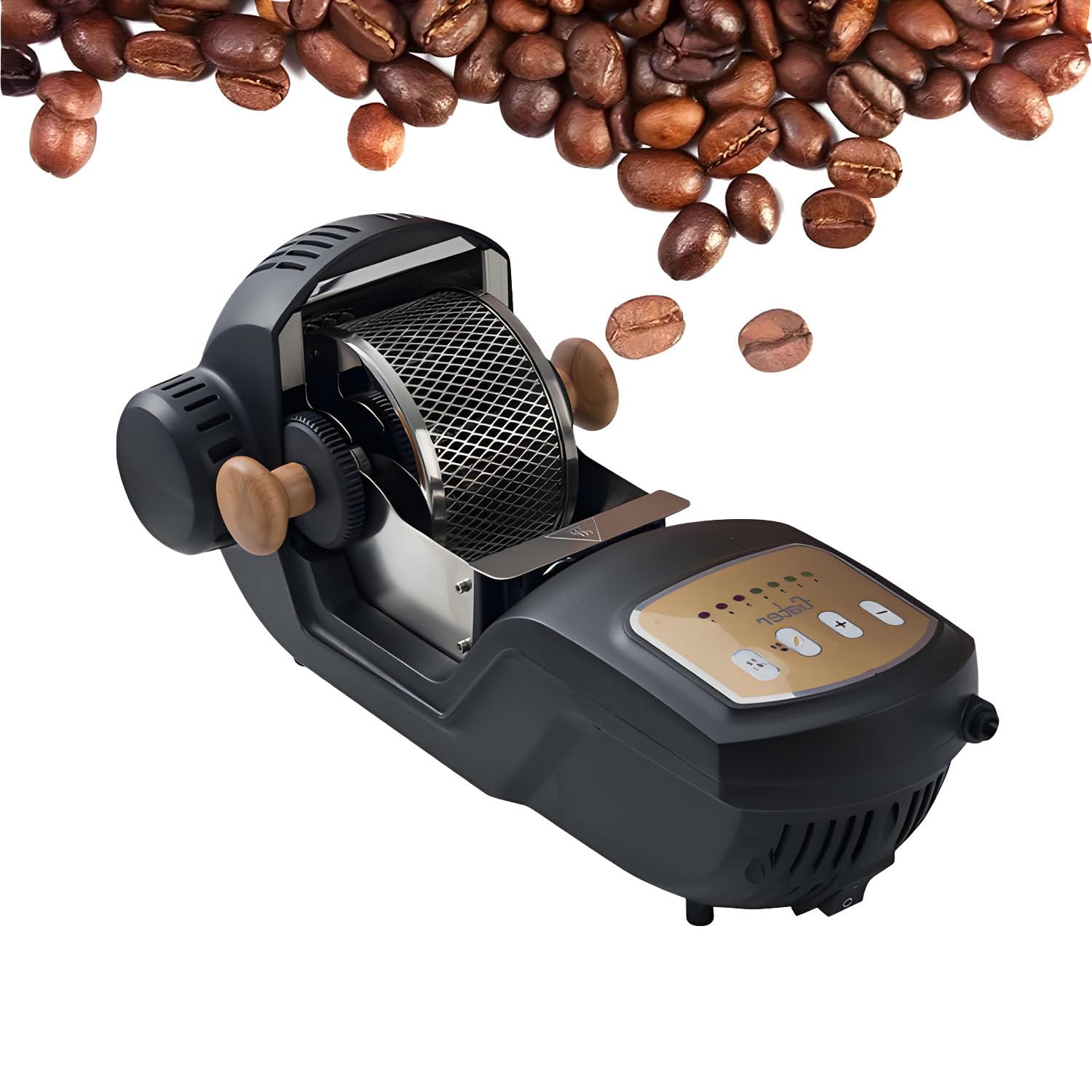 AiODiO Fully Automatic Hot Air Coffee Bean Roaster Machine，Automatic Coffee Roaster, 1500w Motor with Even Heat Distribution,7-Level Roast Control, for Home Baristas