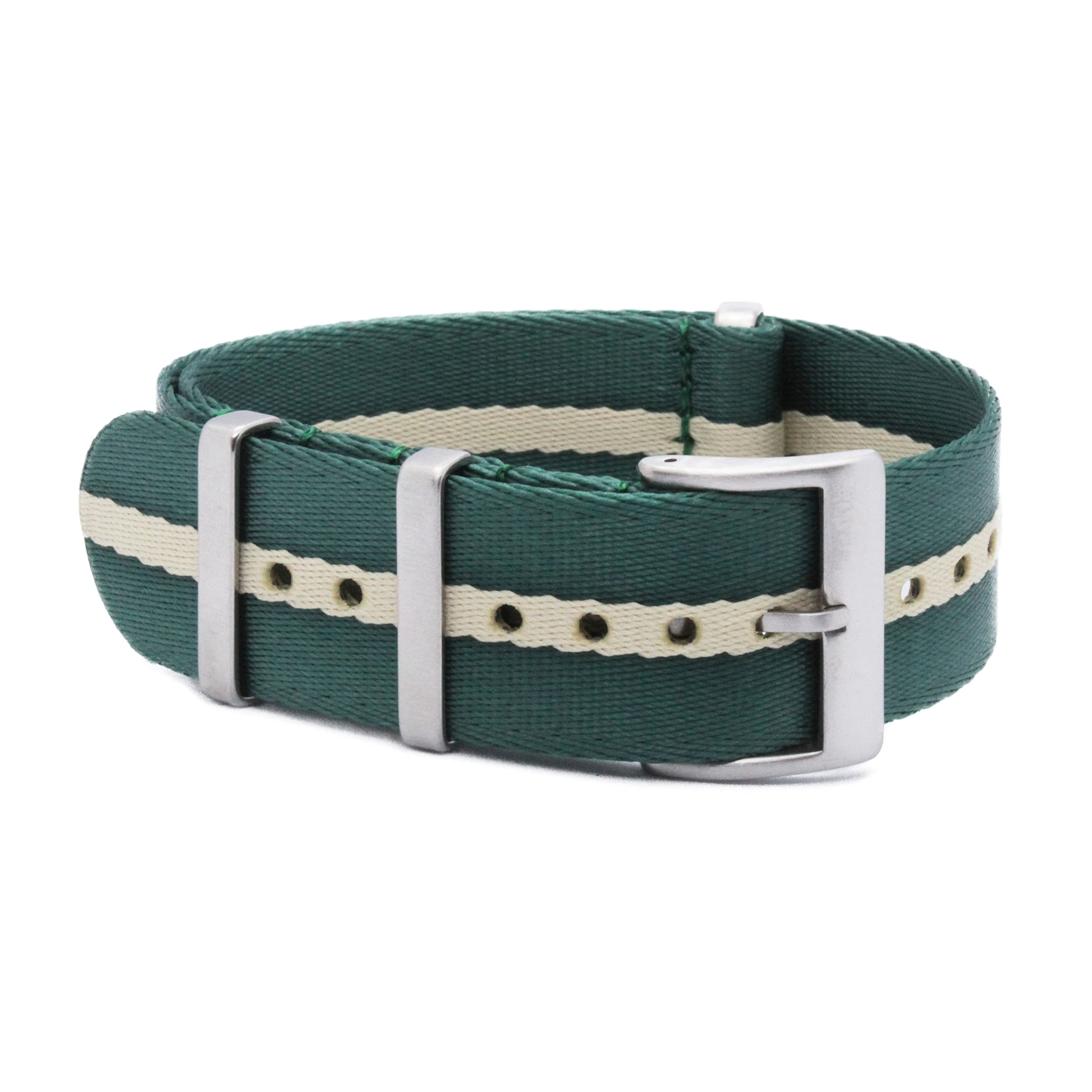 WAMD Seat Belt Smooth Nylon Fabric NATO Watch Straps/Bands - Choice of Colour & Width (Green and Yellow, 20 mm) (B0C2VXKV58) Amazon Price History, Amazon Price Tracker