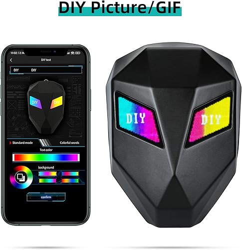 Miniatura 4 de LED Motorcycle Backpack with Programmable & Full Color Screen, Waterproof Helmet Backpack for Men, Riding, Laptop 16 Inch (Black)