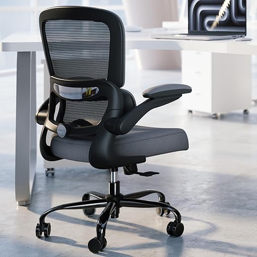 TRALT Office Chair - Ergonomic Desk Chair with Adjustable Lumbar Support, Mesh Computer Chair, Executive Chair for Home Office Comfortable Lumbar Support (Fog Gray)