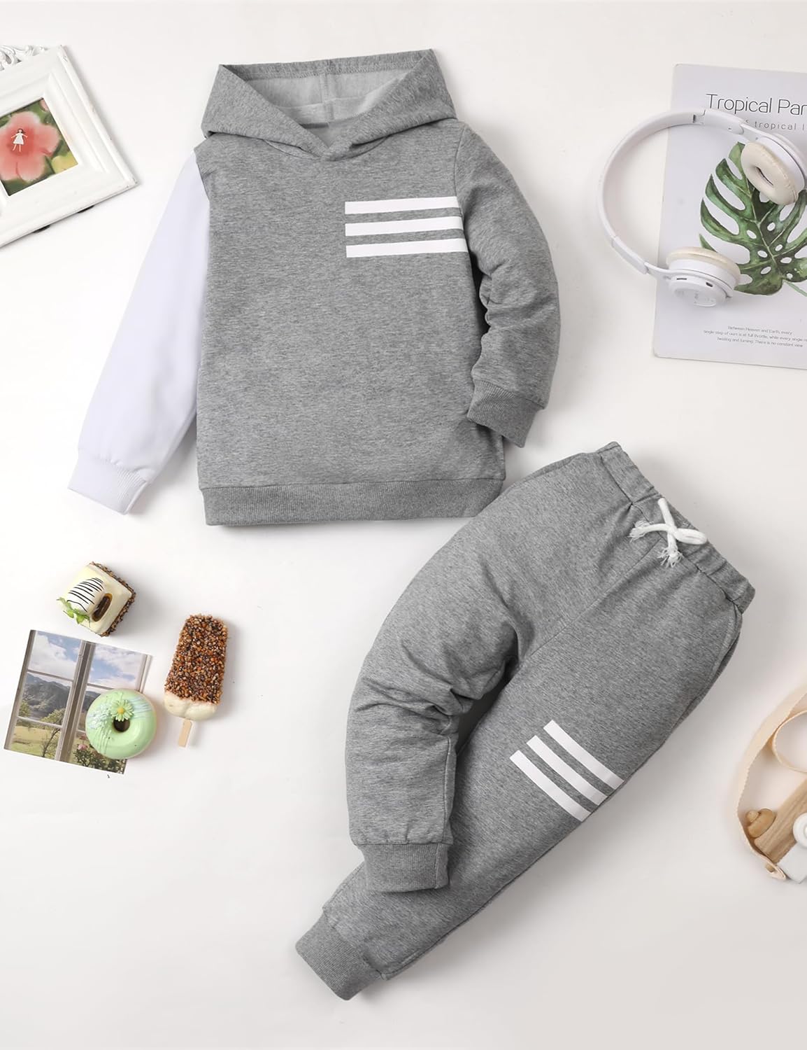 Toddler Boy Clothes Long Sleeve Hoodie Sweatsuits Tops and Pants 2Pcs Boys Fall Winter Outfits Set - Image 2