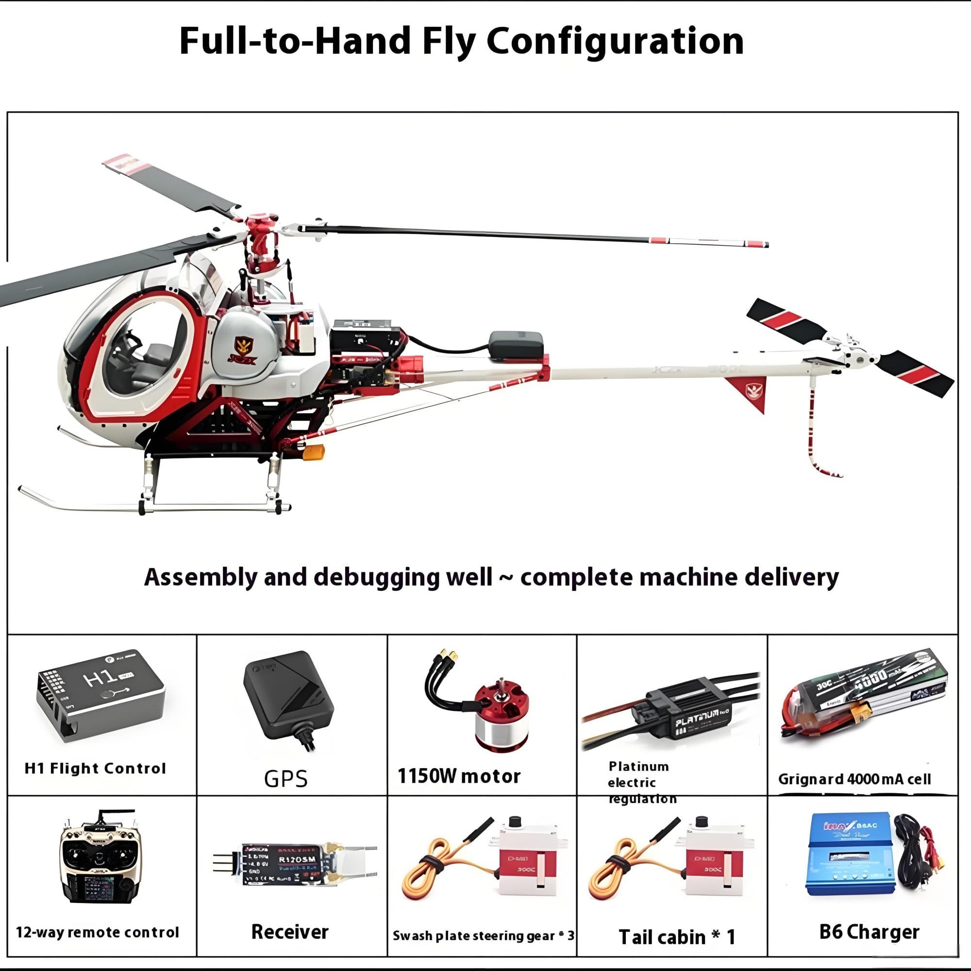 Helicóptero teledirigido sin Barra estabilizadora C300 2.4G con Luces LED de 3 rotores y Cabina Que se Abre Modelo de avión teledirigido Juguete Regalo 2 baterías(Silver,Right-Hand Throttle)