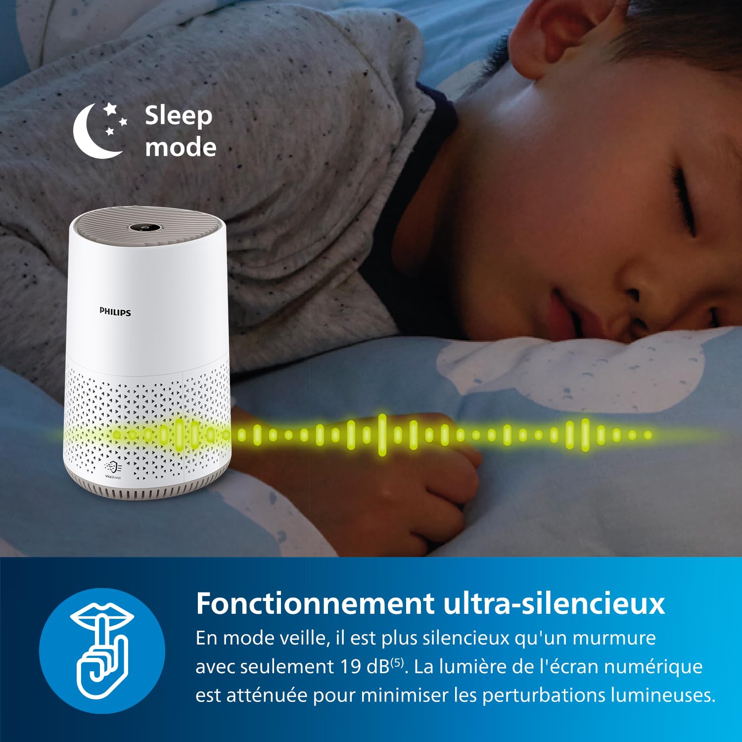Philips Purificateur d'Air Séries 600, Ultra-silencieux et économe en énergie, éfficace contre allergies, Filtre HEPA élimine 99.97% des polluants, Jusqu'à 44m², Contrôle par App, Blanc (AC0650/10)