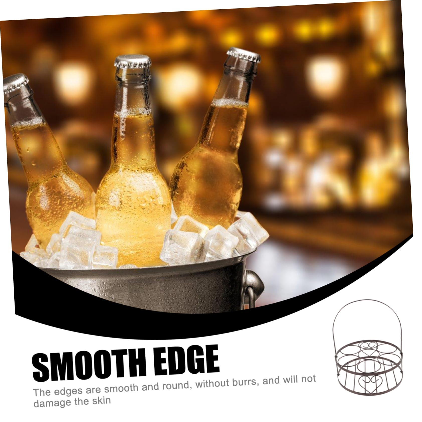 NAMOARLY Beer Holder Carrier Wine Storage Basket Bottle Carrier Beer Rack Shelf