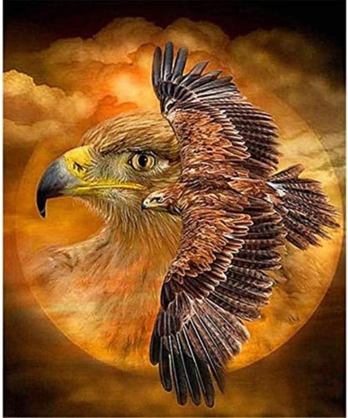 Eiialerm Giraffen Kreuzstich Set - Vorgedruckte Leinwand 40x50cm Für Anfänger & Fortgeschrittene