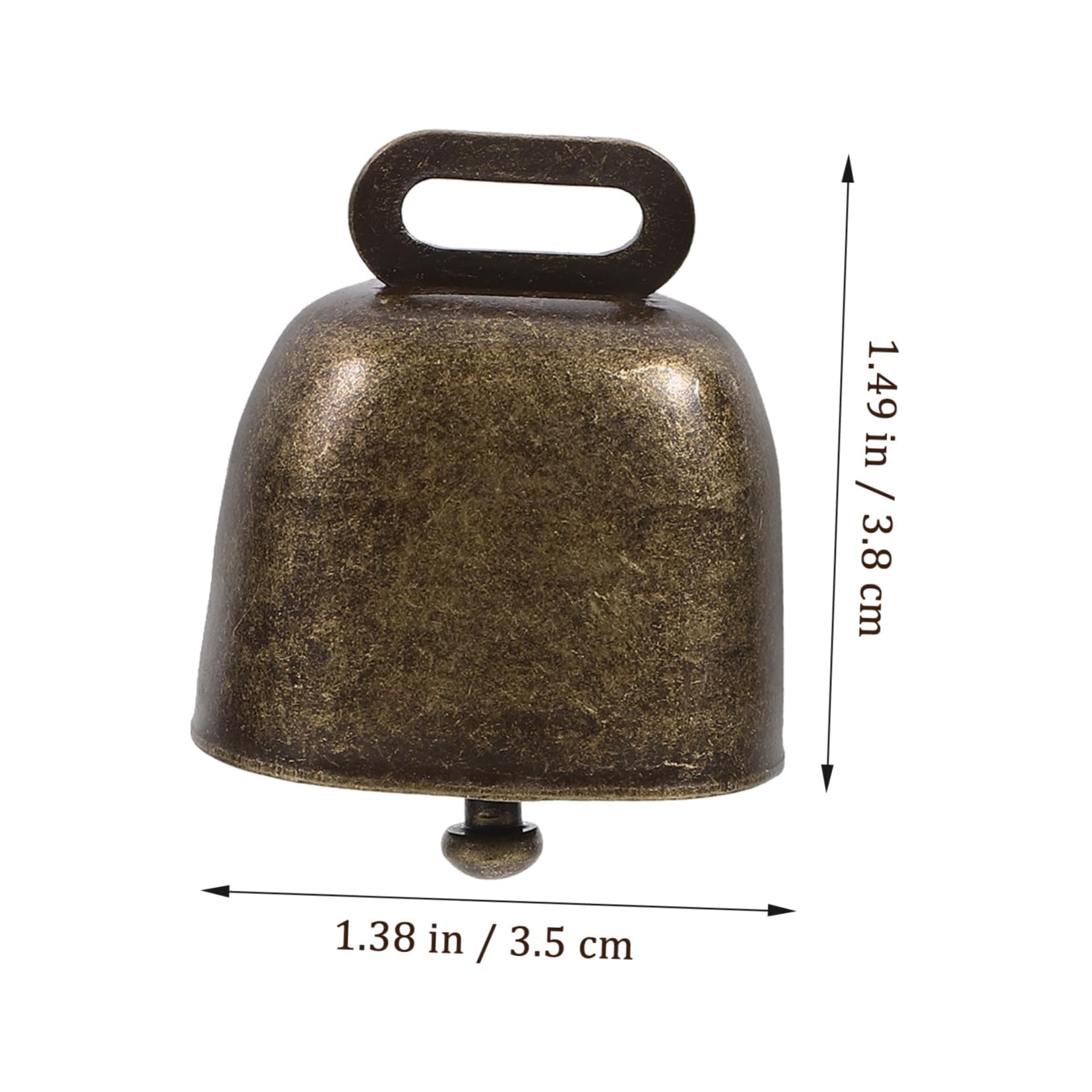 ifundom 2Pcs Cowbells Noisemaker with Handle Square Shape Calling Bells for Outdoor Games Weddings Festivals and Parties Durable Bronze Design for Cheer and Emergency Use