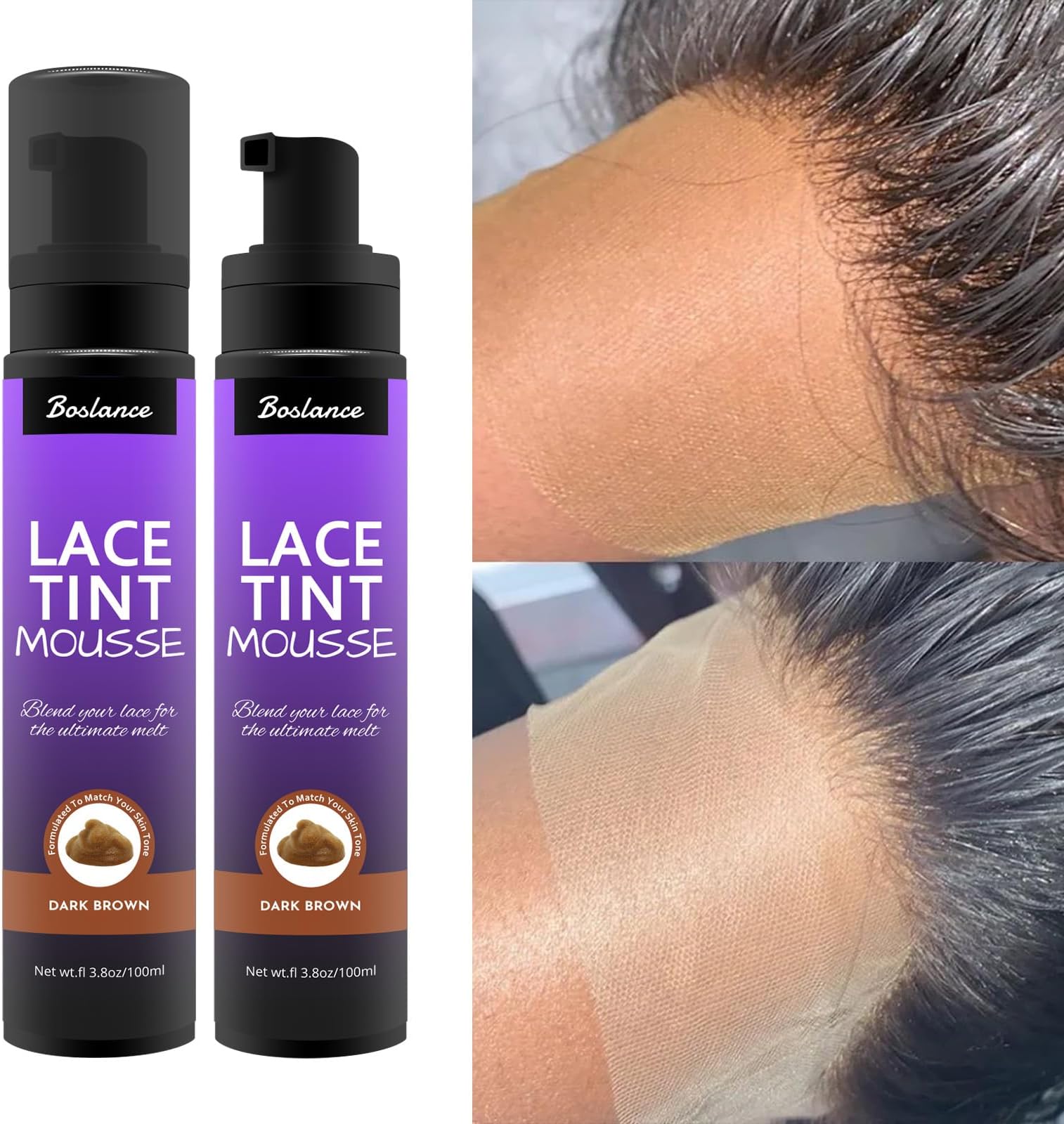 Boslance Lace Tint Mousse for Wigs melt Lace Tint Spray for