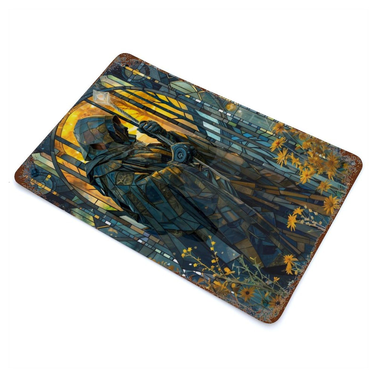 Mystic Wanderer in Bloom Decorative Tin Sign 11.8"x7.9", for Cafe, Home Bar And Lounge Decor, Decorative Metal Wall Art
