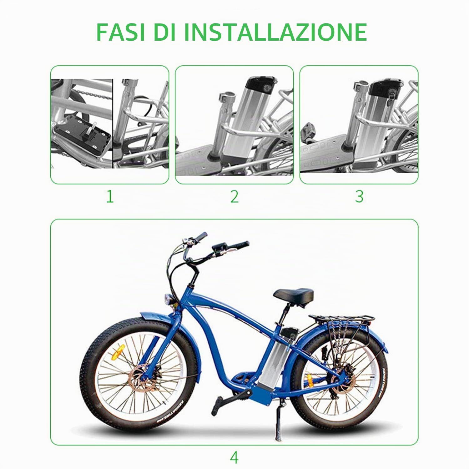 Batteria per Bici Elettrica/Mountain Bike elettrica per MiFa Rex Aldi Bike 36V 15.6Ah Litio batterie con Caricabatteria per Motore da 100W-500W con Caricabatterie e BMS