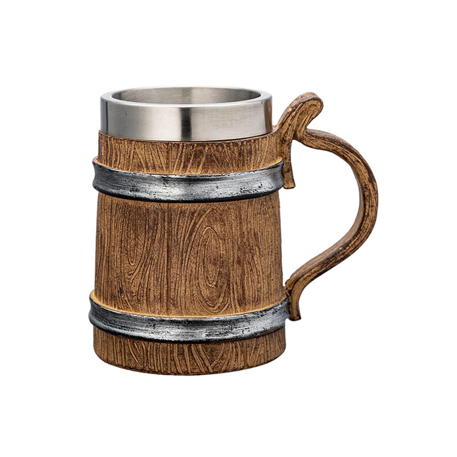 Xjdzineq Handcrafted Retro Design Mugs Insulated Nonrust Steel Large Capacity Cup for Retro Kitchen Barwares Sturdy Resin Coated Exteriors Large Capacity Nonrust Steel Resin Cup