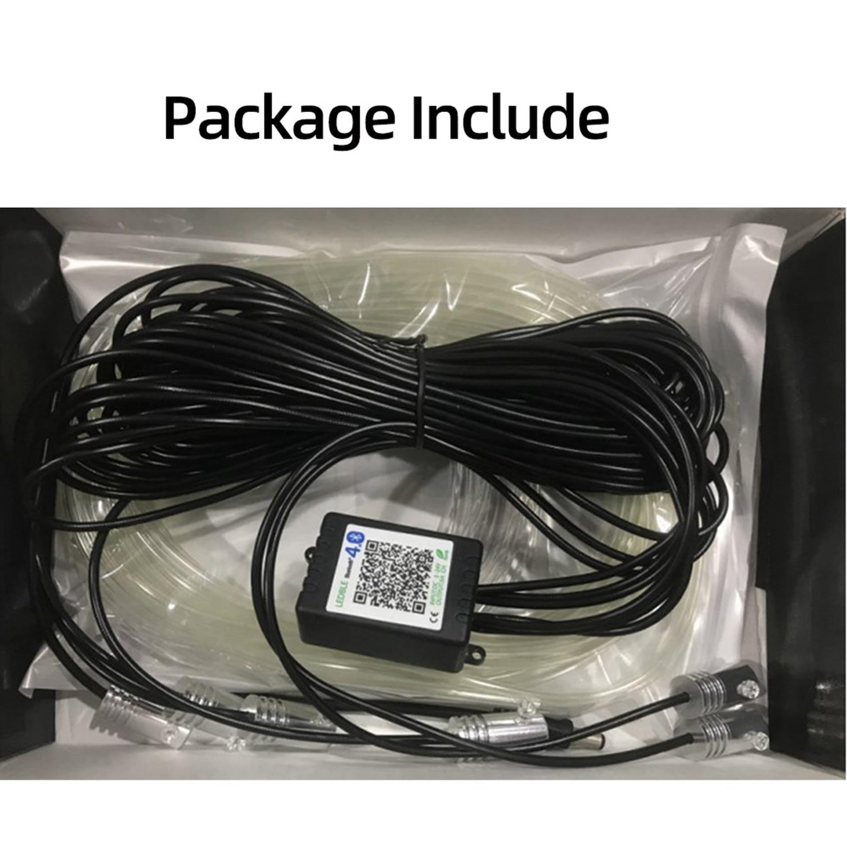2X 6 en 1 RGB LED Luz de Atmósfera del Coche Luz Ambiental Interior Tiras de Fibra óptica Luz por App Control Música DIY 8M Fibra