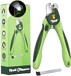 Professional-Grade Dog Nail Clippers and Trimmers by Thunderpaws with Protective Guard, Safety Lock and Nail File - Suitable for Small, Medium and Large Breeds by Thunderpaws (Yellow, Medium to Large Breeds (LED))
