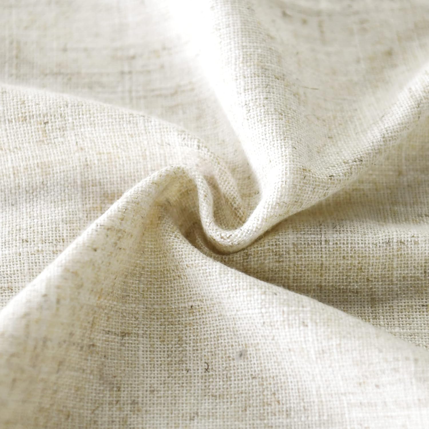 Home Soft Things Dodoma Linen Blended Valance Set of 2 Panels, Natural Color 60" W x 19" H Rod Pocket Short Curtains Window Panels Drapes for Kitchen Living Dining Room Bedroom
