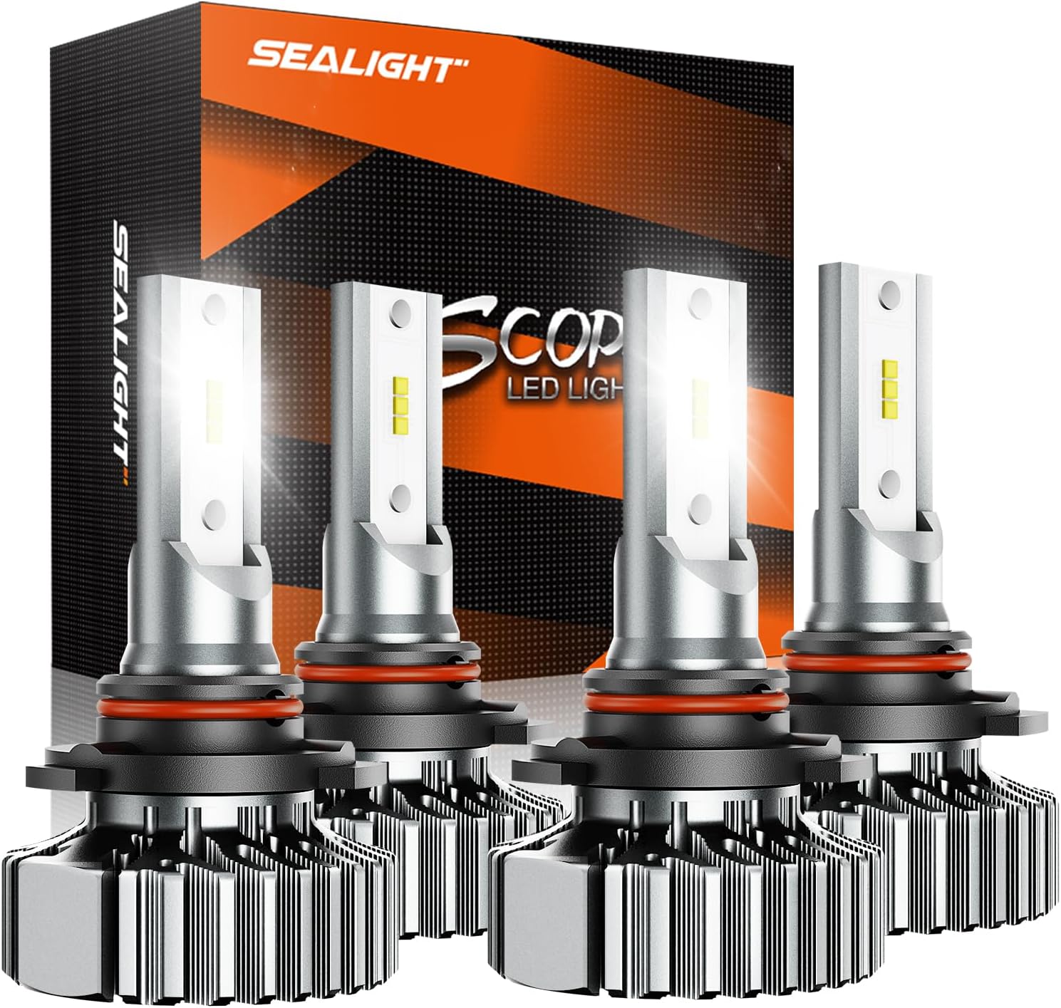 SEALIGHT 9005/HB3 9006/HB4 Bulbs Combo, Super Bright Bulb, Plug and Play, Fanless Light, Non-Polarity, Fog Bulbs, Powersports Accessory Lights, Pack of 4