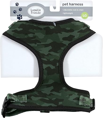 Miniatura 2 de Luvable Friends Arnés unisex para mascotas, camuflaje, grande