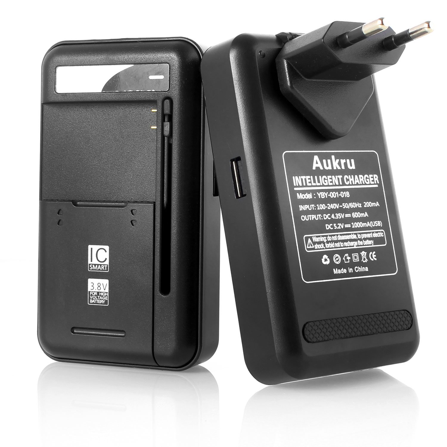 Nouveau Chargeur Pour Batteries Samsung Galaxy S3 S4 Note 2 3,LG Optimus G G2 G3, Nokia Motorola Smartphones Cell Phone etc - batterie de rechange avec EU plug Chargeur mural USB (Batterie non inclus)