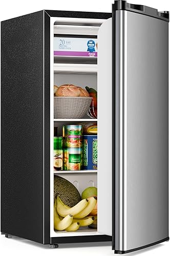Miniatura 10 de Antarctic Star Refrigerador compacto de 2.6 pies cúbicos con congelador, mini refrigerador de una sola puerta con termostato ajustable, estantes de