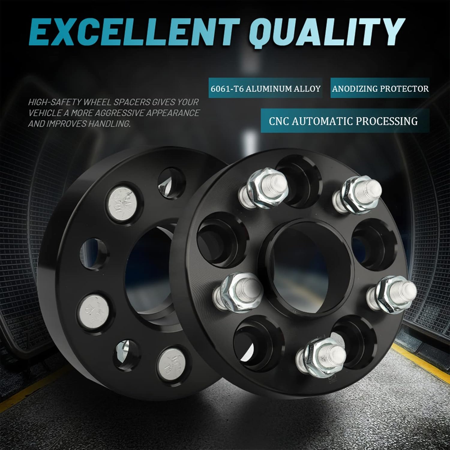 IRONTEK 5x100mm Wheel Spacers for Subaru Scion Saab [Hub Bore 56.1mm, 12x1.25 Studs] Hubcentric Spacers Adapter Fit for Subaru 92-19 Impreza/89-14 Legacy/00-13 Outback, for Scion FR-S, for Saab 9-2X - Image 5