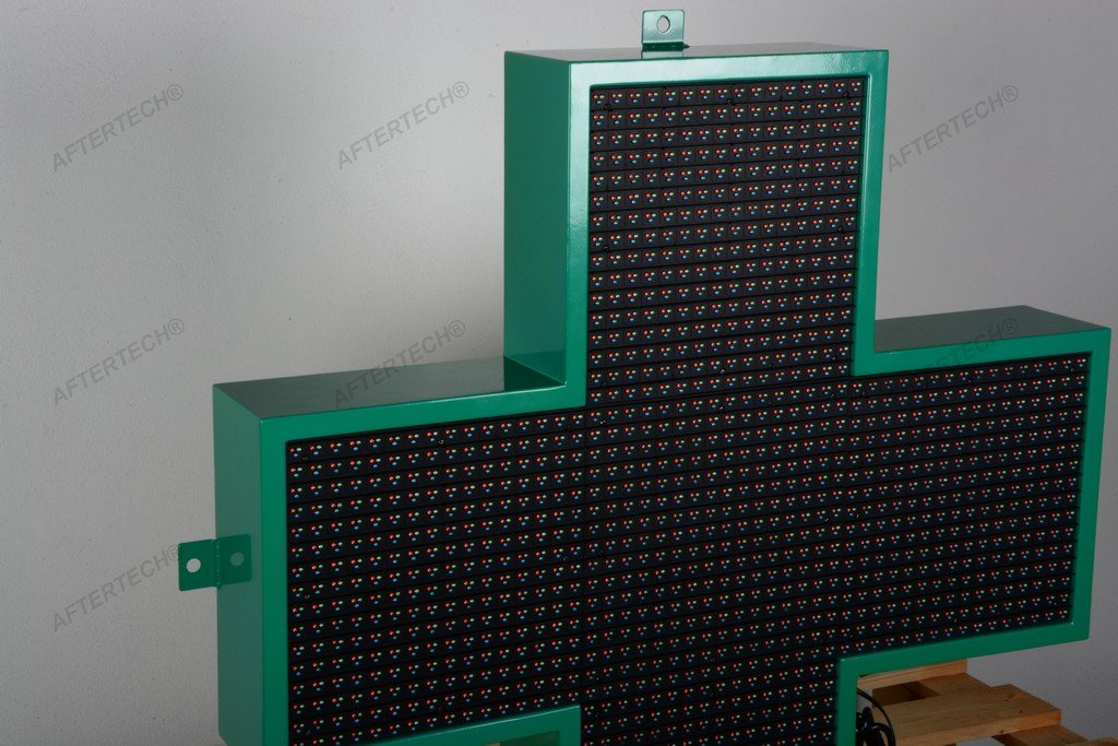 Croix Lumineuse LED Programmable 80x80cm – 3840 LED RGB – Signalétique Pharmacie