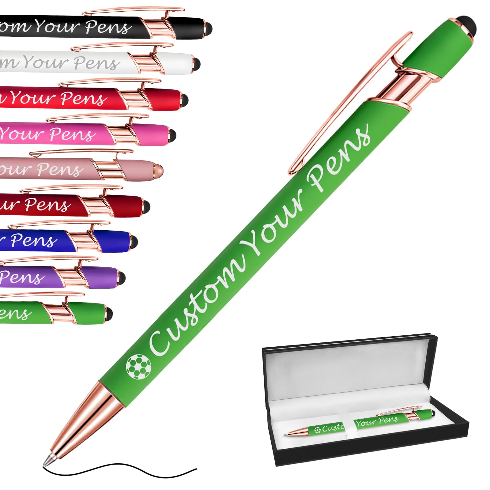 Amlion Personalized Custom Pens with Name Engraved Logo Text,Customized Writing Stylus Pen Promotional Item Gift for Men Women Office Business