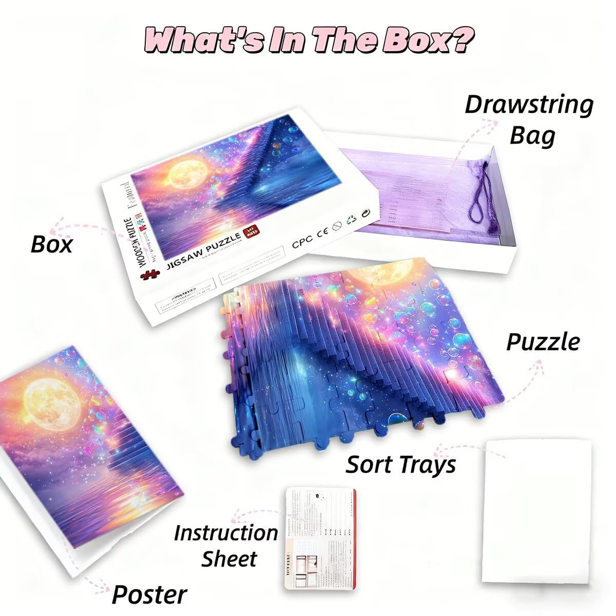 Puzzle 6000 Piezas Fantasía Puzzles Luna Medidas 179x105cm Rompecabezas para Adultos Entretenimiento Creativo, Divertido Clásico Rompecabezas Juguetes Educativos Regalos Originales para Mujer C-15