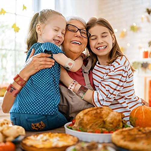 Miniatura 6 de 96 pulseras temáticas de hoja de arce de Acción de Gracias para recuerdos de fiesta de Acción de Gracias, recuerdos de fiesta de otoño, recuerdos de