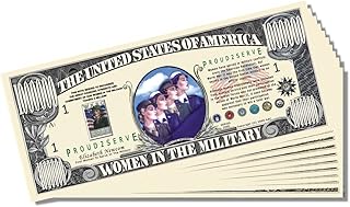 Women in the Military Novelty Million Dollar Bill - Set of 25 With 1 Bonus Christopher Columbus Bill