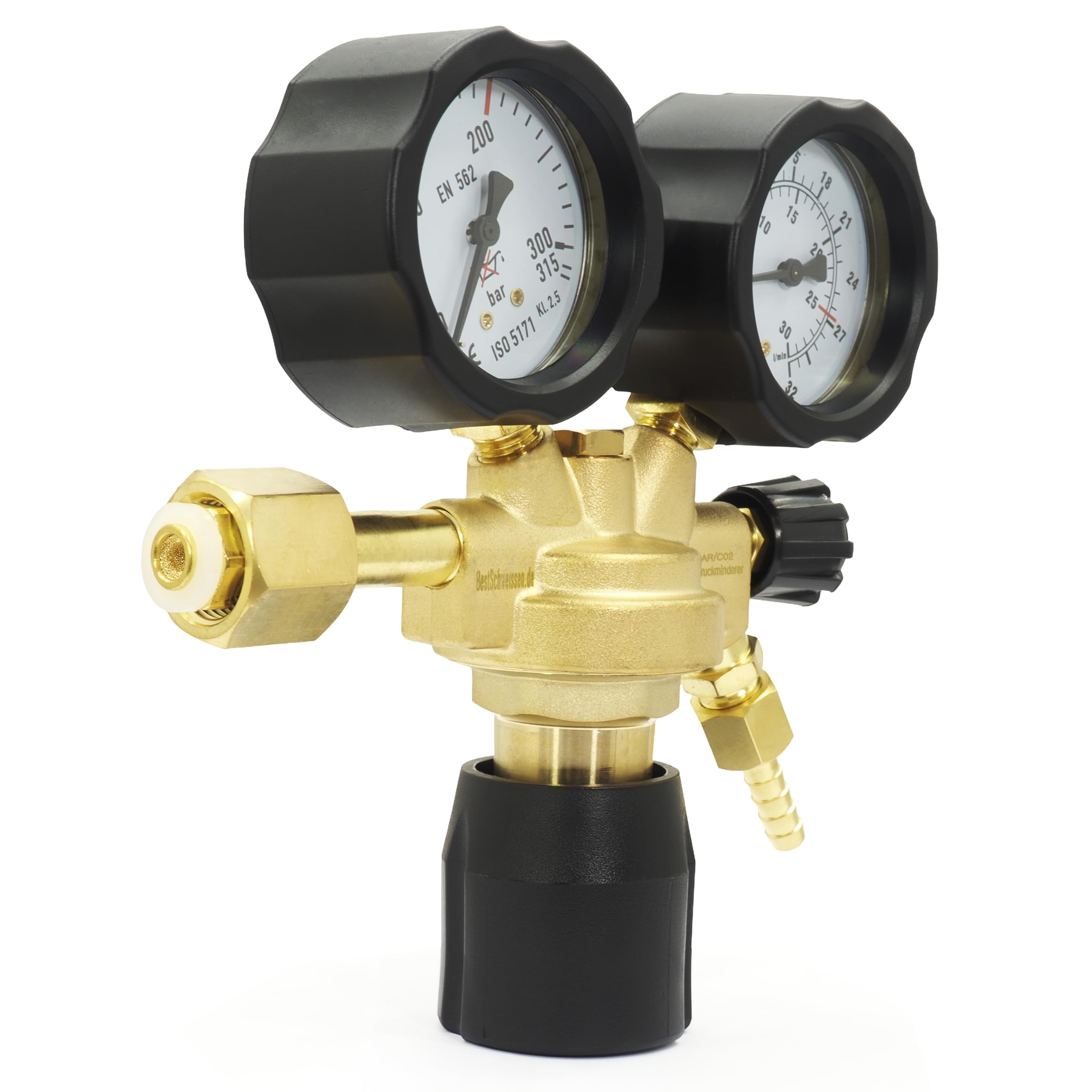Botella de CO2 5 kg 8 L con reductor de presión Ar/CO2-10 Serie BS.DE – Set seguro para soldadura precisa Bestschweissen.de