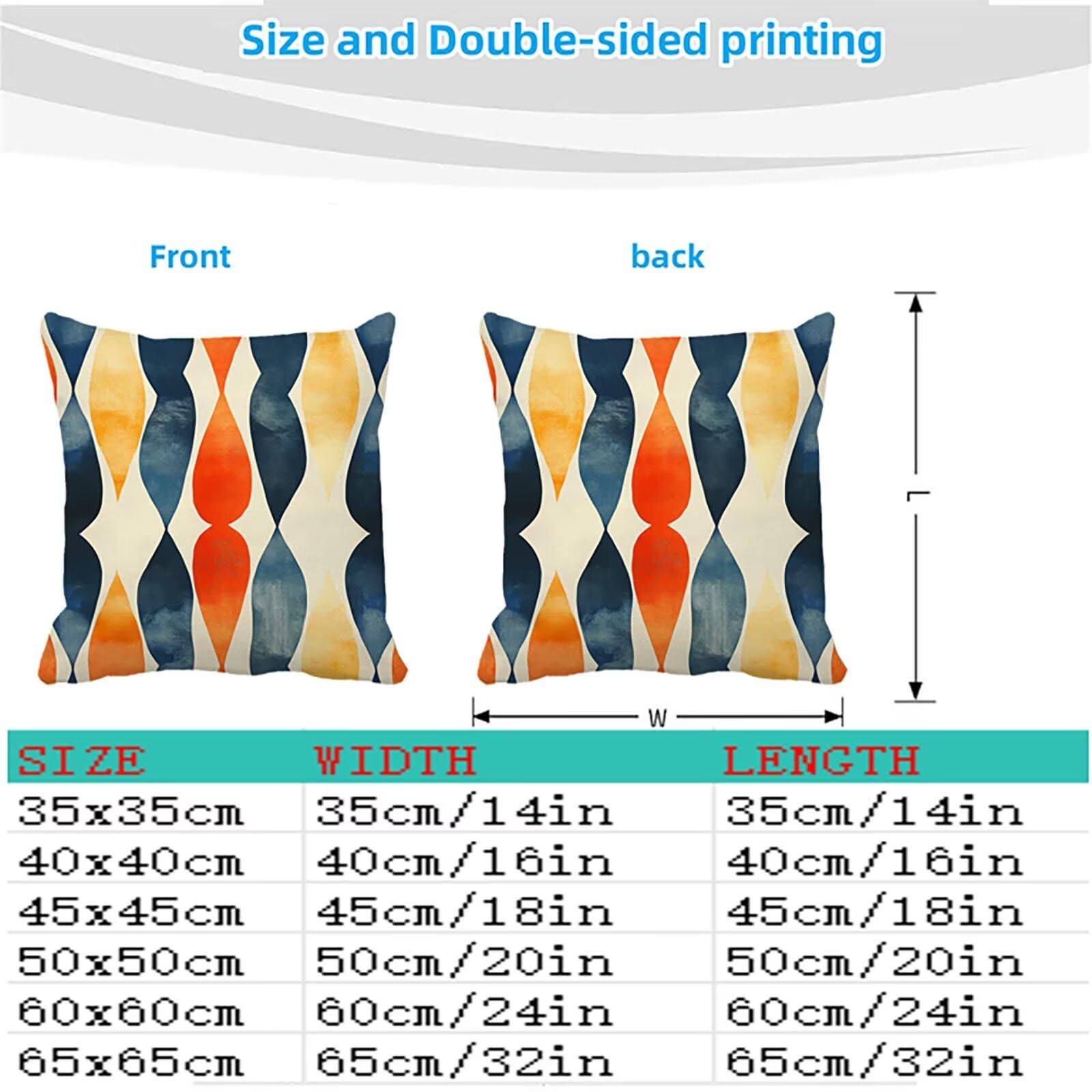 Poszewki na poduszki 60 x 60 cm wodoodporne na zewnątrz poszewki na poduszki na sofę proste dwustronne drukowanie wiejska sofa poszewka na poduszkę do nowoczesnych pokrowców na łóżko podwójne prezent