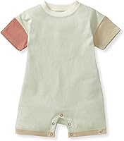 Burt's Bees Baby Boys' 100% Organic Cotton Romper Jumpsuit - Short/Long Sleeve One-Piece Coverall for Easy Diaper Changes