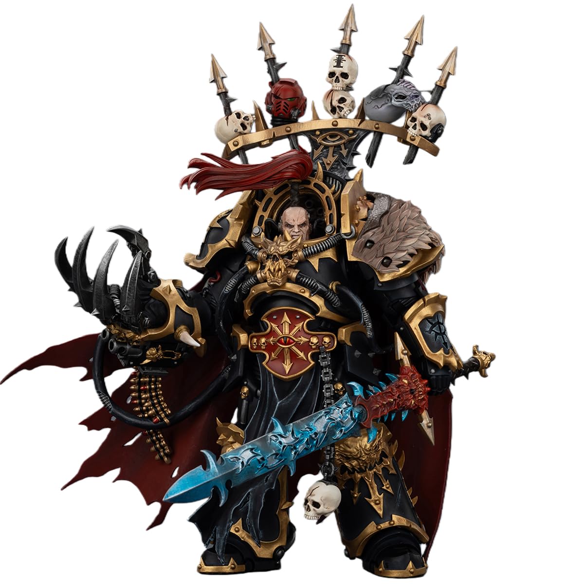 HiPlay JOYTOY Warhammer JT02922 Legione Nera Abaddon il Distruttore con Drach'nyen e l'Artiglio di Horus Figura d'Azione Scala 1/18