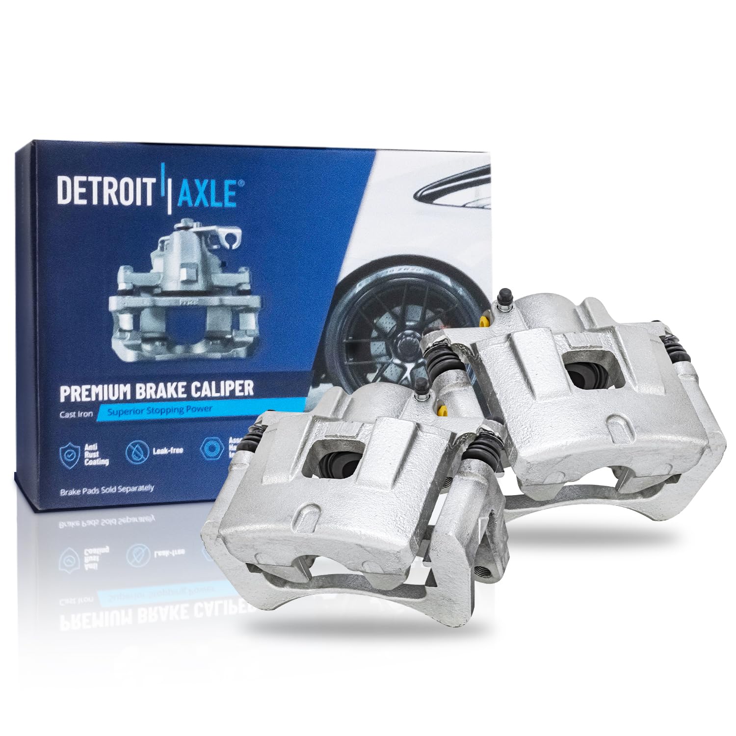 Detroit Axle - Front 2pc Brake Calipers for 14-18 Jeep Cherokee