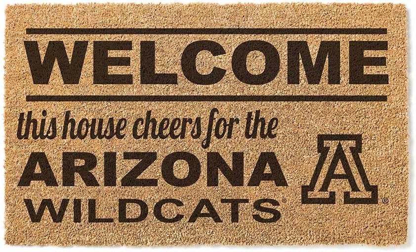 KH Sports Fan Arizona State Wildcats Welcome Coir Doormat, 18x30 Inches, Wildcats Outdoor Rug; Display Your Team Spirit with This Unique Arizona Wildcats Doormat