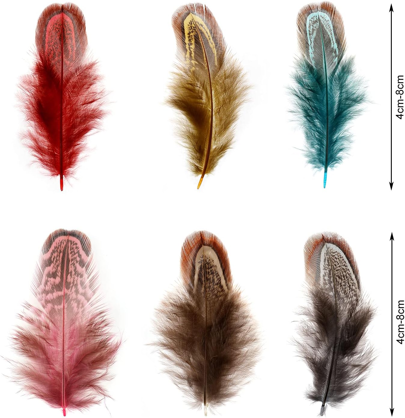 MWOOT 120Pcs Crafts Art Coloured Feathers - Image 4