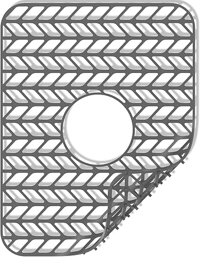 Vista 9 de GUUKIN Protectores de Fregadero para Alfombrilla de Cocina - 29" x 15.35" Alfombrilla de Silicona para Fregadero de Cocina con Rejilla para el Fondo