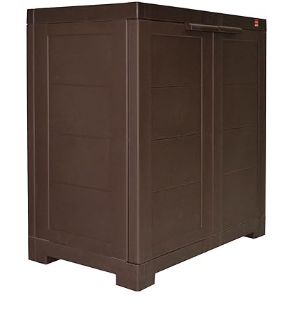 Cello Novelty Plastic Compact 2 Door Cupboard - Ice Brown