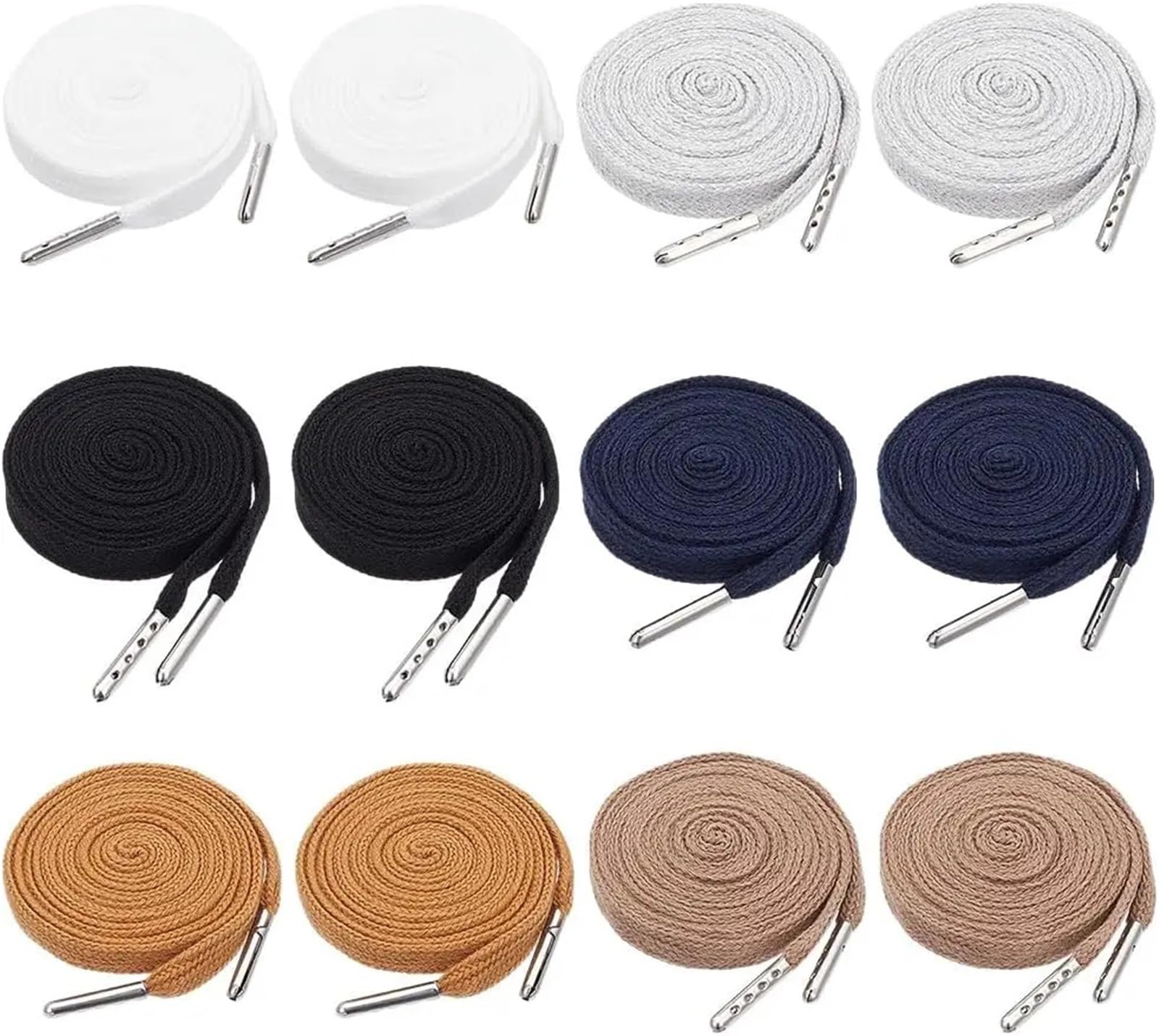 12Pcs 18.37 Yards Corset Lace Cord 0.31 Inch Polycotton Drawstring Cords Waist Belt Lace-up Tied For Garment Accessories for Sweatpants Shorts