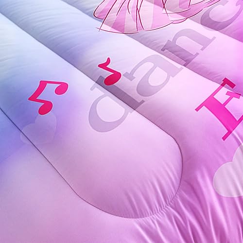 Miniatura 5 de HOSIMA Juego de edredón mágico para niña negra, juego de edredón afroamericano para niñas y adolescentes, una niña a la que le gusta bailar ballet