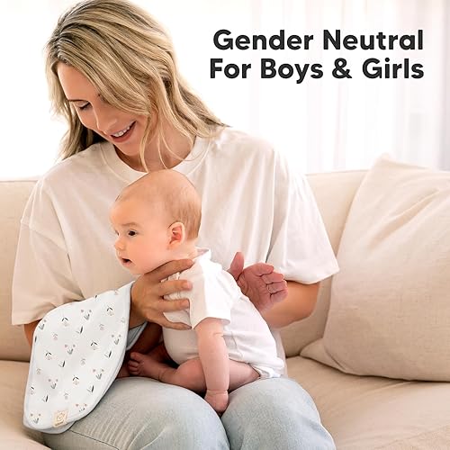 Vista 125 de Paños orgánicos para eructos para bebés niños y niñas, paquete de 5 paños de algodón súper absorbentes para bebés, trapos suaves y afelpados