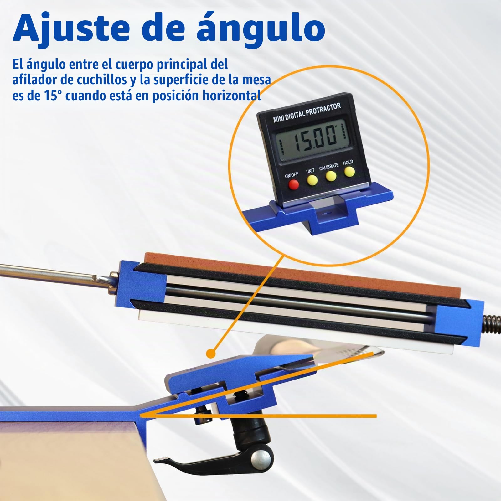 Afilador de Cuchillos Profesional 360 Flip, Sistema Manual Fácil de Usar | Kit de Afilado de Cuchillos de Cocina Ángulo Fijo,con 6 Piedras,para Hogar y Chef
