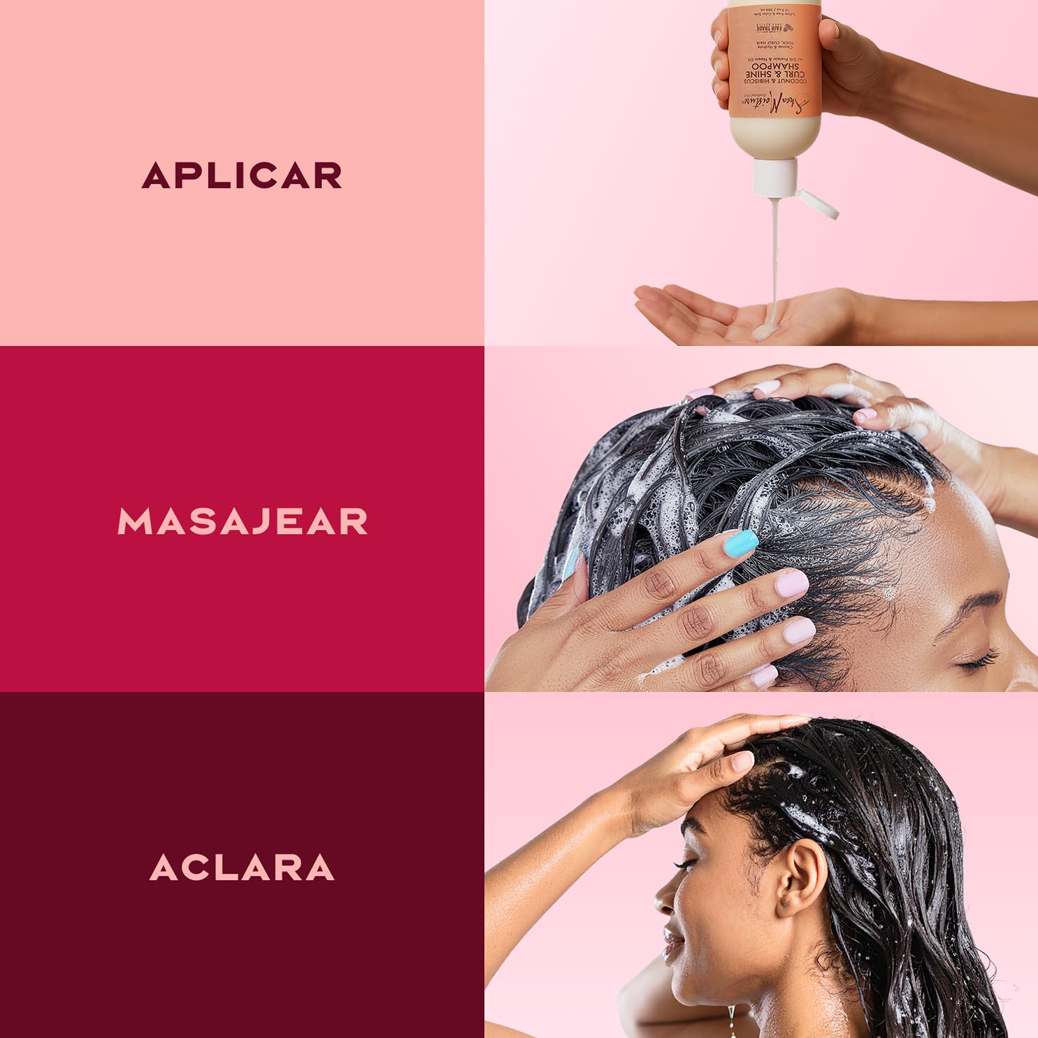SheaMoisture Champú, Acondicionador y Crema Modeladora para cabello grueso y rizado con Coco e Hibisco pack para el cuidado del cabello 2x 384 ml, 1x 326 ml - 3 productos