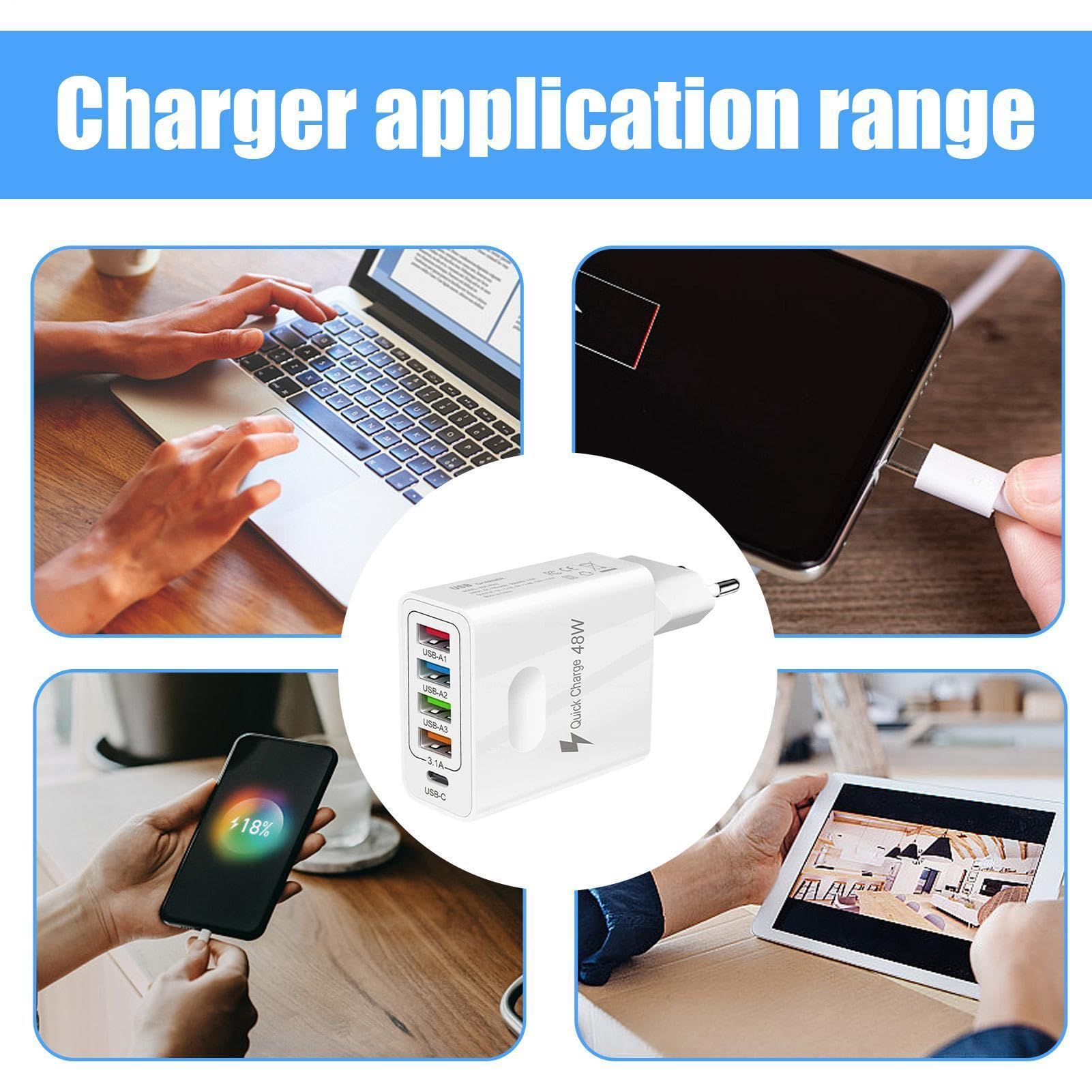 Cargador de pared para varios dispositivos, Cargador de teléfono de puerto