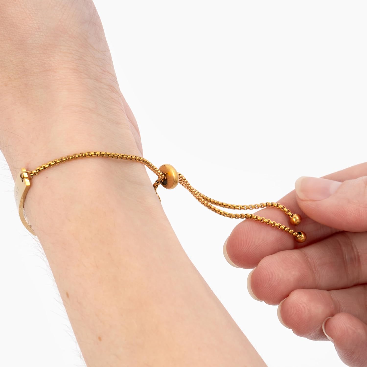 Today's Manna Faith Bracelet for Women- Adjustable 18K PVD Gold Bolo Bracelet, Christian Inspirational Jewelry, Religious Gift for Women, Made in the USA