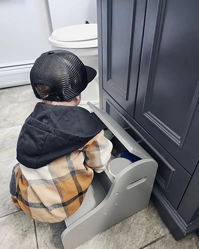 Miniatura 6 de Dibsies Taburete con almacenamiento (azul)