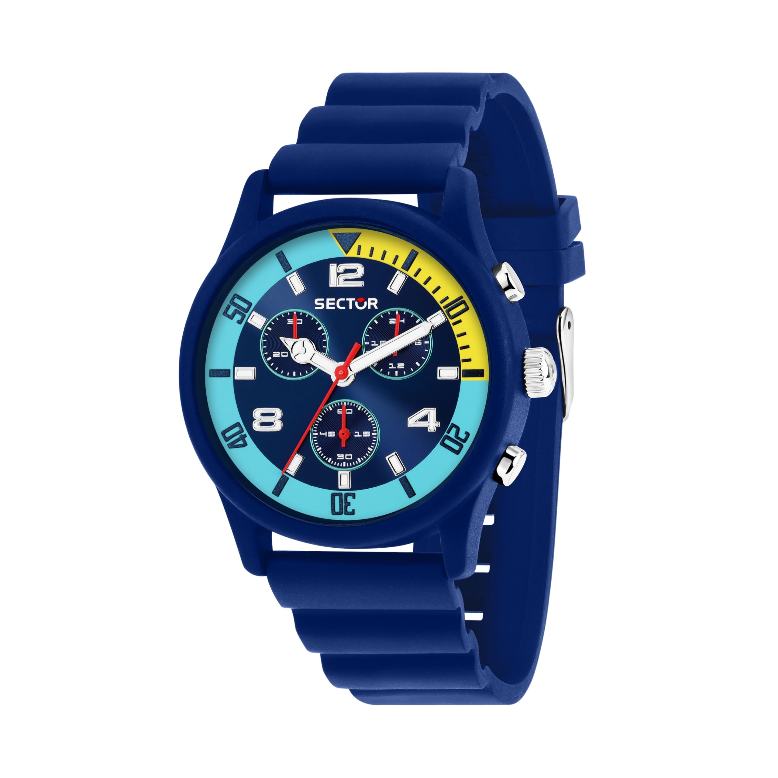 Sector No Limits Orologio Uomo, Cronografo, Analogico, 43 mm, Collezione H2O, Silicone | Acciaio, Materiale Sintetico, Cassa 43.00mm, Forma Rotonda