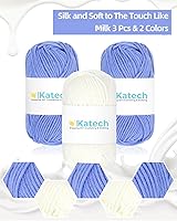 Vista 4 de Katech Kit de Ganchillo para Principiantes, Juego de Bolsa Tote a Rayas de Ganchillo Incluye Hilo Ganchos de Ganchillo, Guía Completa de Ganchillo