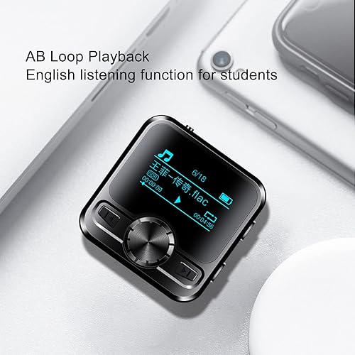 Miniatura 6 de Mini reproductor Mp3 Bluetooth, reducción de ruido HD, reproductor de música MP4, grabadora activada por voz, reproductor de música con radio FM,