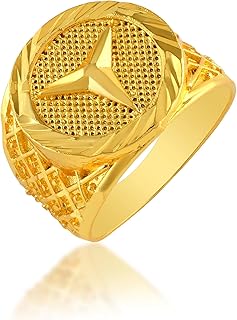 memoir Brass Micron 1 Gram Gold stylish desiger Fashion Jewellery Finger ring for Men wedding engagement marriage jewellery (ORDM3779)-picture-33