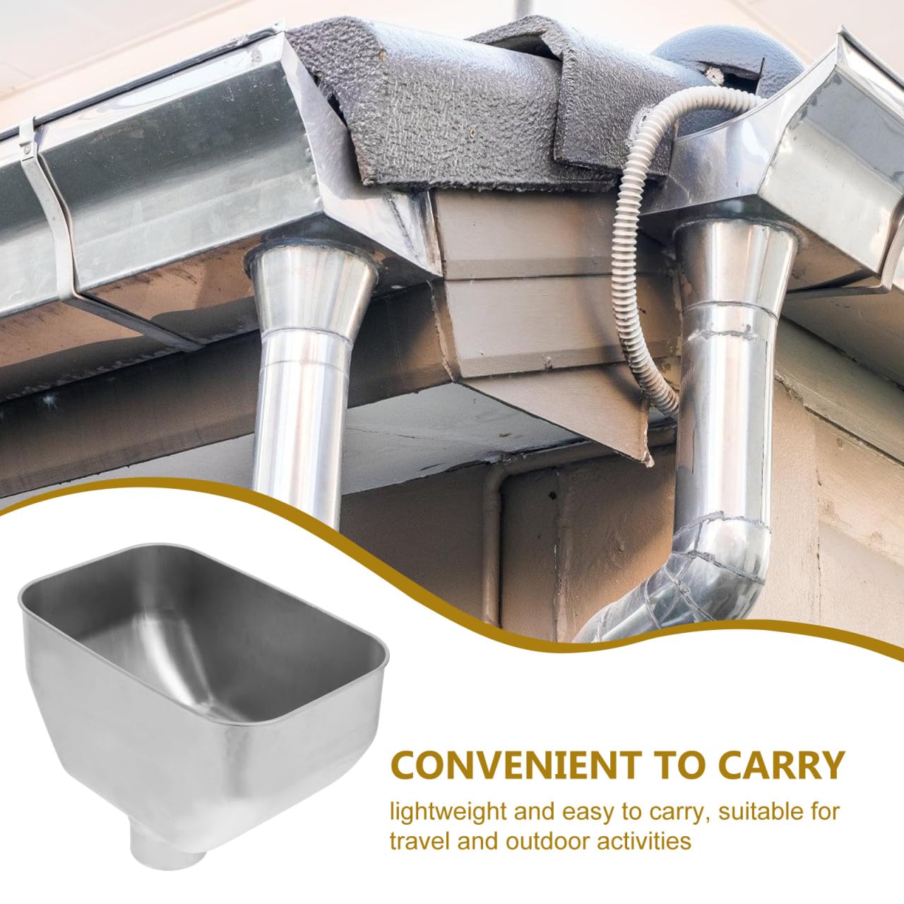 Adaptador De Bajante Para Canalón DECOMELODY | Codo 90° Aleación Aluminio | Conexión Resistente Y Fácil Instalación